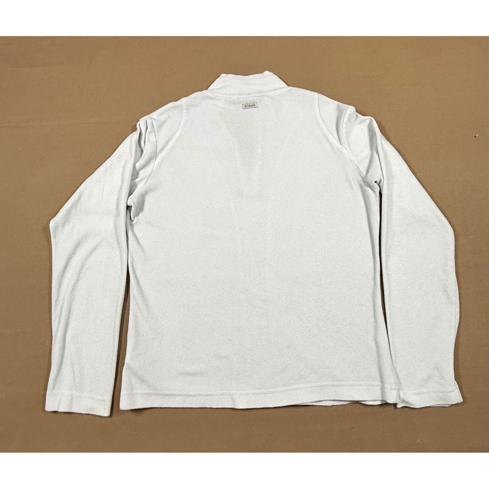 Columbia XCD Womens Medium White Pullover Half‎ Zip Fleece Activewear Top - Picture 5 of 6
